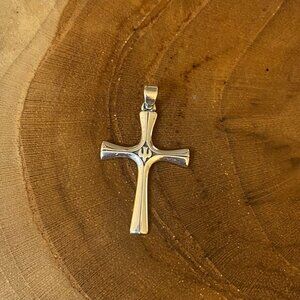 RETIRED James Avery Serenity Cross Pendant, Sterling Silver
